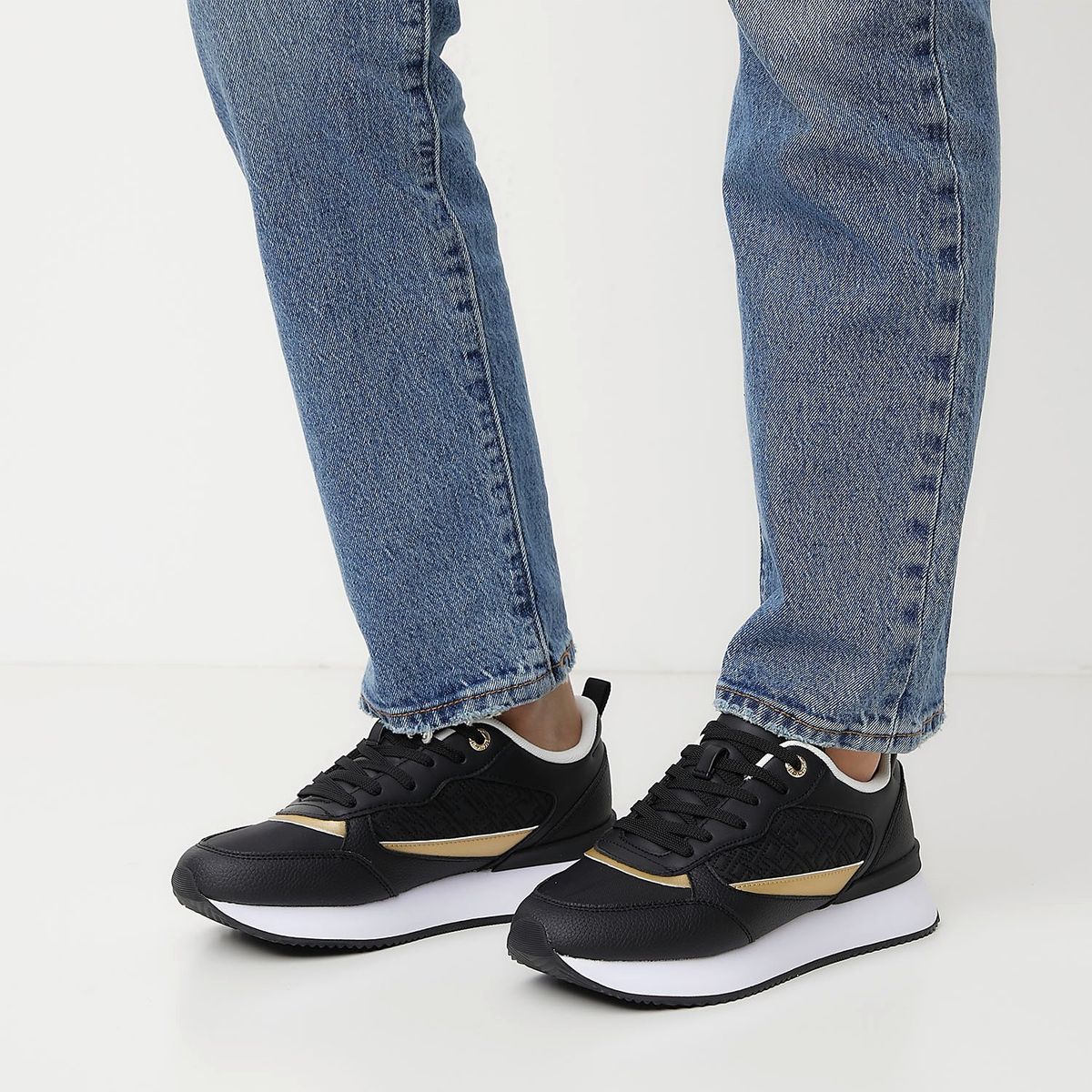 TOMMY HILFIGER - Zapatilla Urbana Mujer Negro Tommy Hilfiger