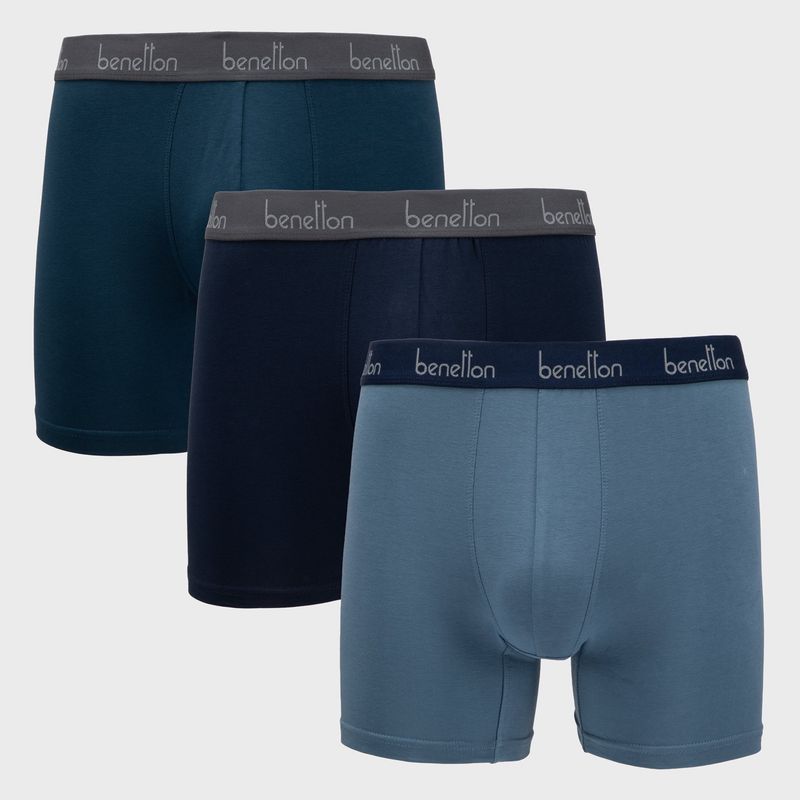 BENETTON - Pack De 3 Boxers Algodón Hombre Benetton