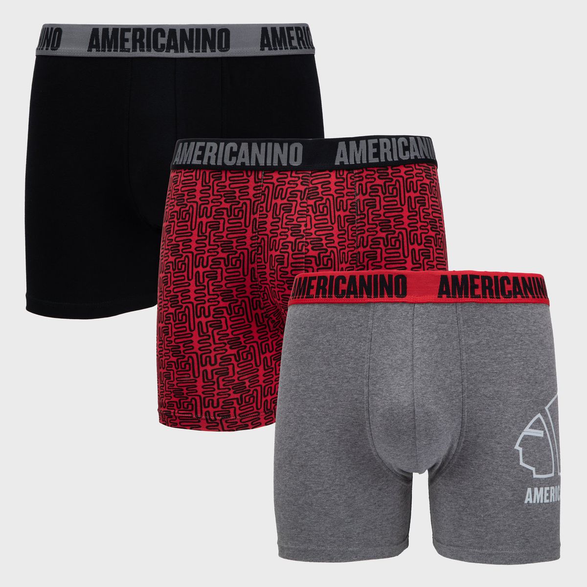 AMERICANINO - Pack De 3 Boxers Algodón Hombre Americanino