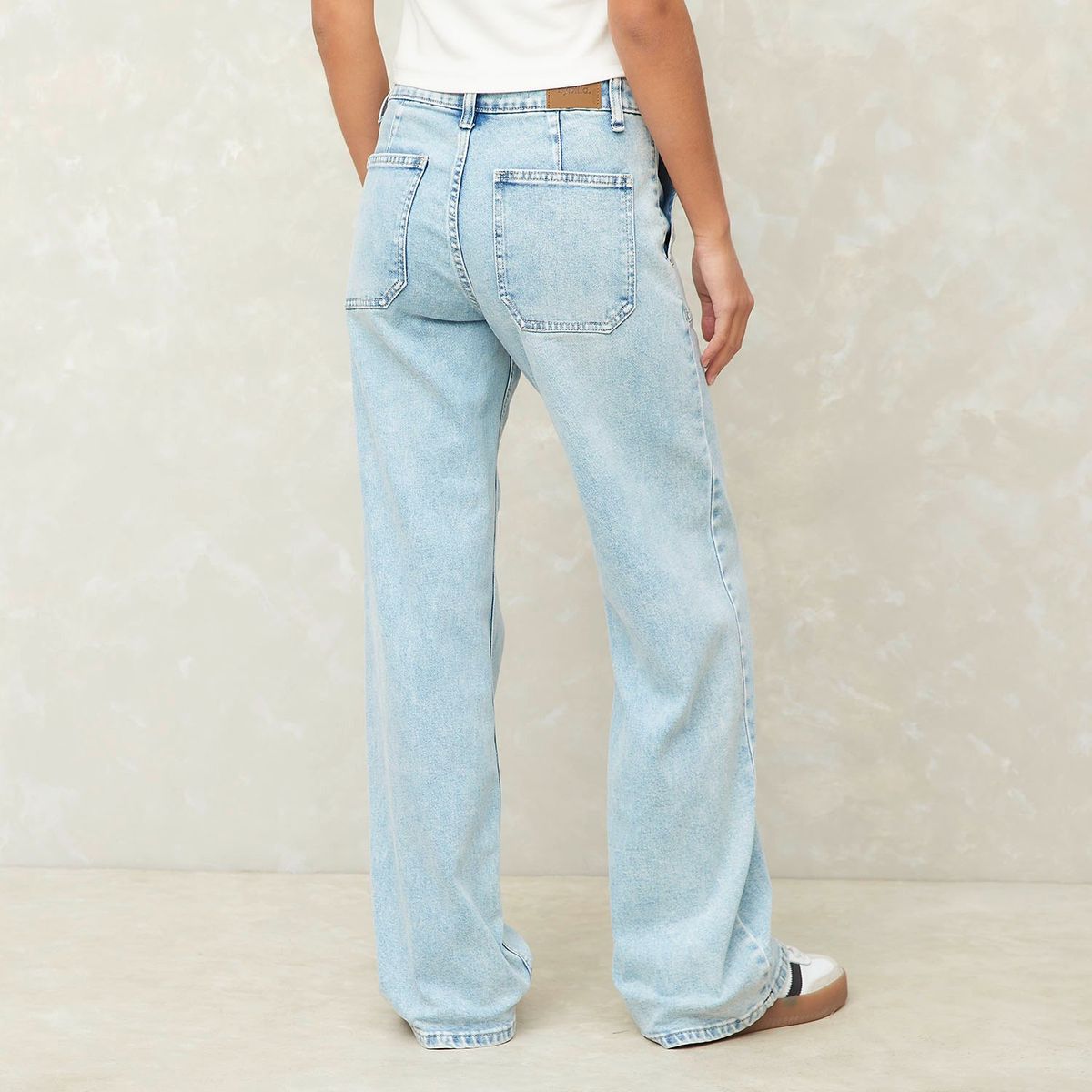 SYBILLA - Jeans Wide Leg Tiro Medio Mujer Sybilla