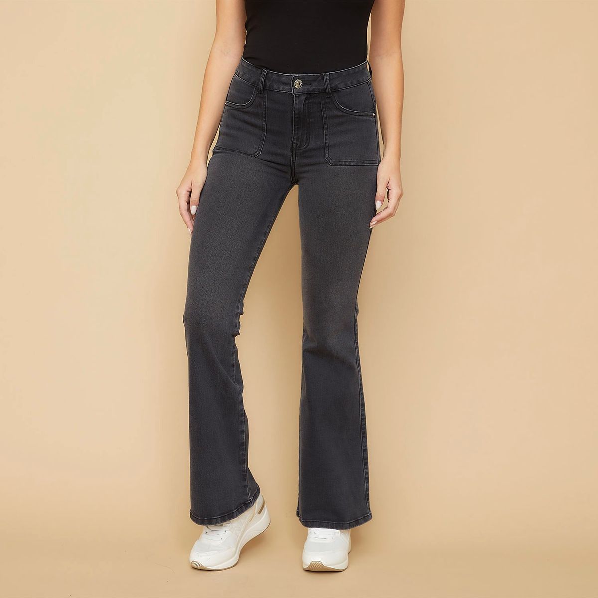 MOSSIMO - Jeans Flare Tiro Alto Mujer Mossimo