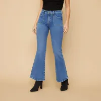 Jeans Flare Tiro Alto Mujer