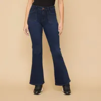 Jeans Flare Tiro Alto Mujer