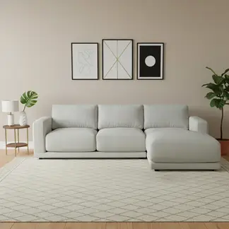 BASEMENT HOME - Sofá Seccional Derek Derecho Gris