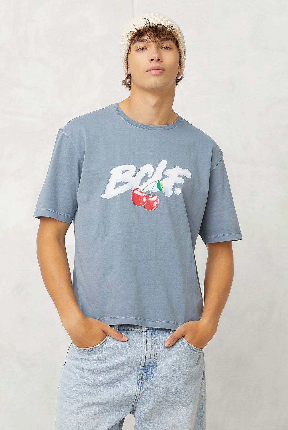 BEARCLIFF - Polera Manga Corta Boxy Fit Hombre Bearcliff