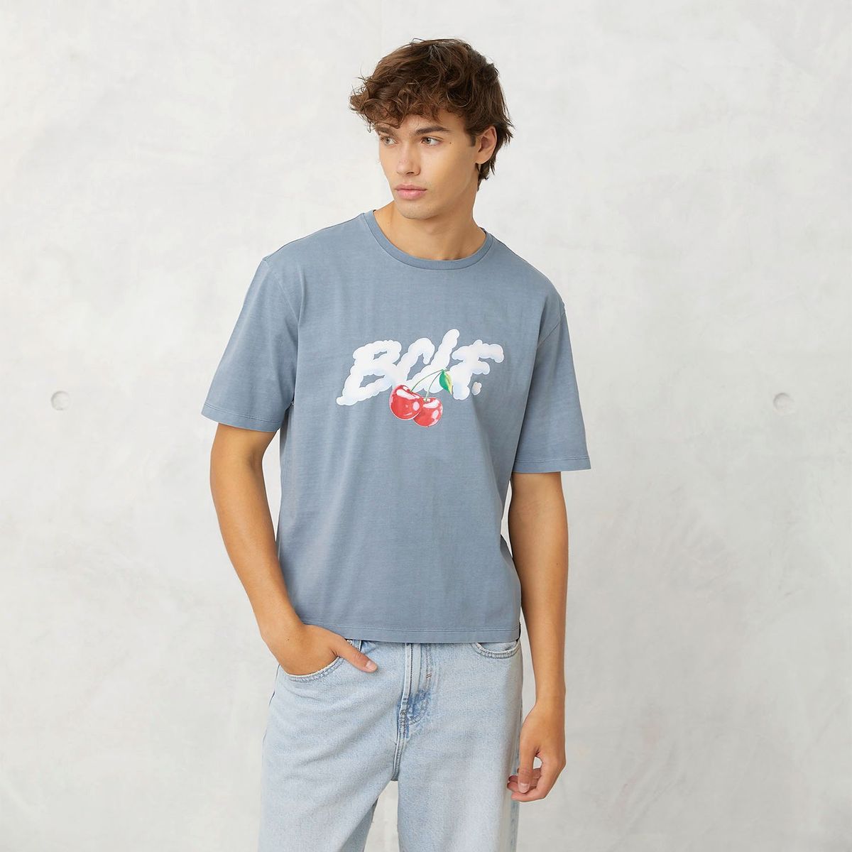 BEARCLIFF - Polera Manga Corta Boxy Fit Hombre Bearcliff