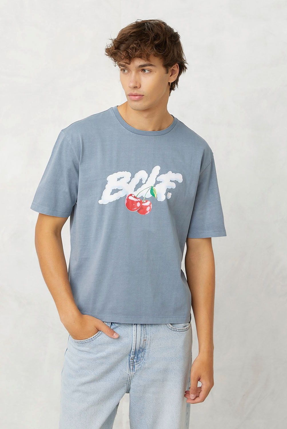 BEARCLIFF - Polera Manga Corta Boxy Fit Hombre Bearcliff