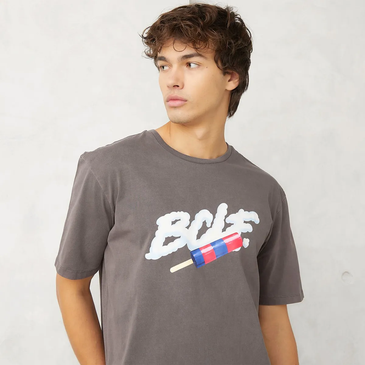 BEARCLIFF - Polera Manga Corta Boxy Fit Hombre Bearcliff