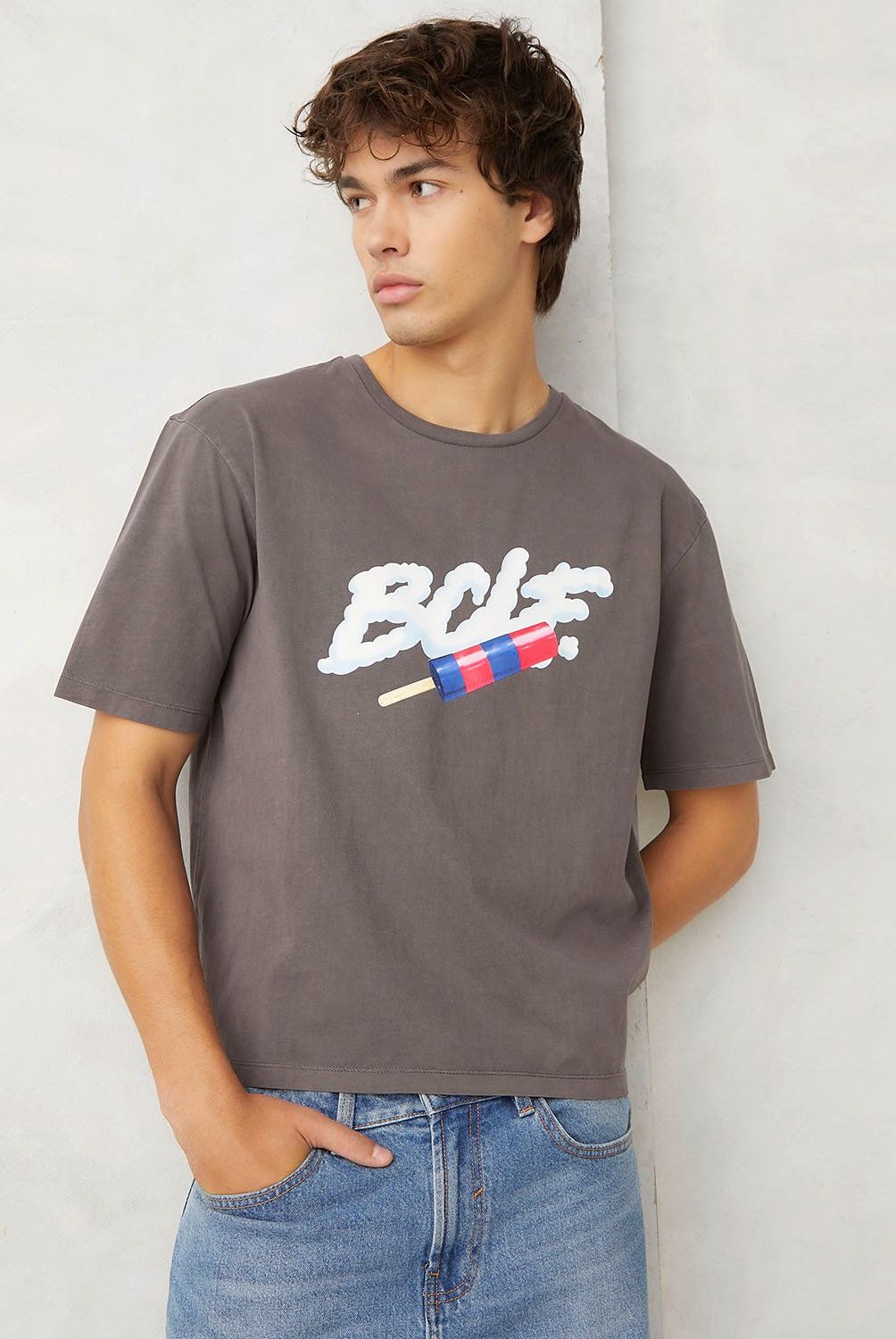 BEARCLIFF - Polera Manga Corta Boxy Fit Hombre Bearcliff