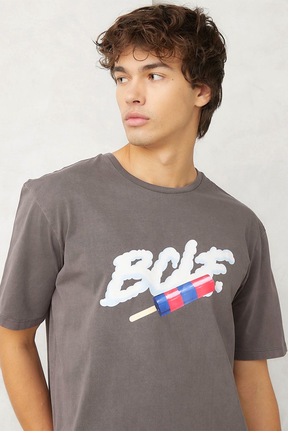 BEARCLIFF - Polera Manga Corta Boxy Fit Hombre Bearcliff