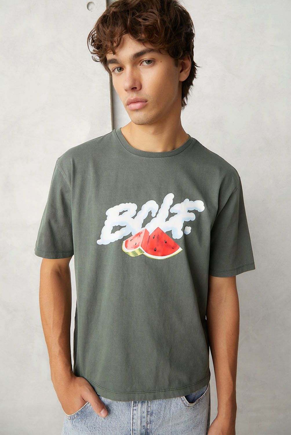 BEARCLIFF - Polera Manga Corta Boxy Fit Hombre Bearcliff
