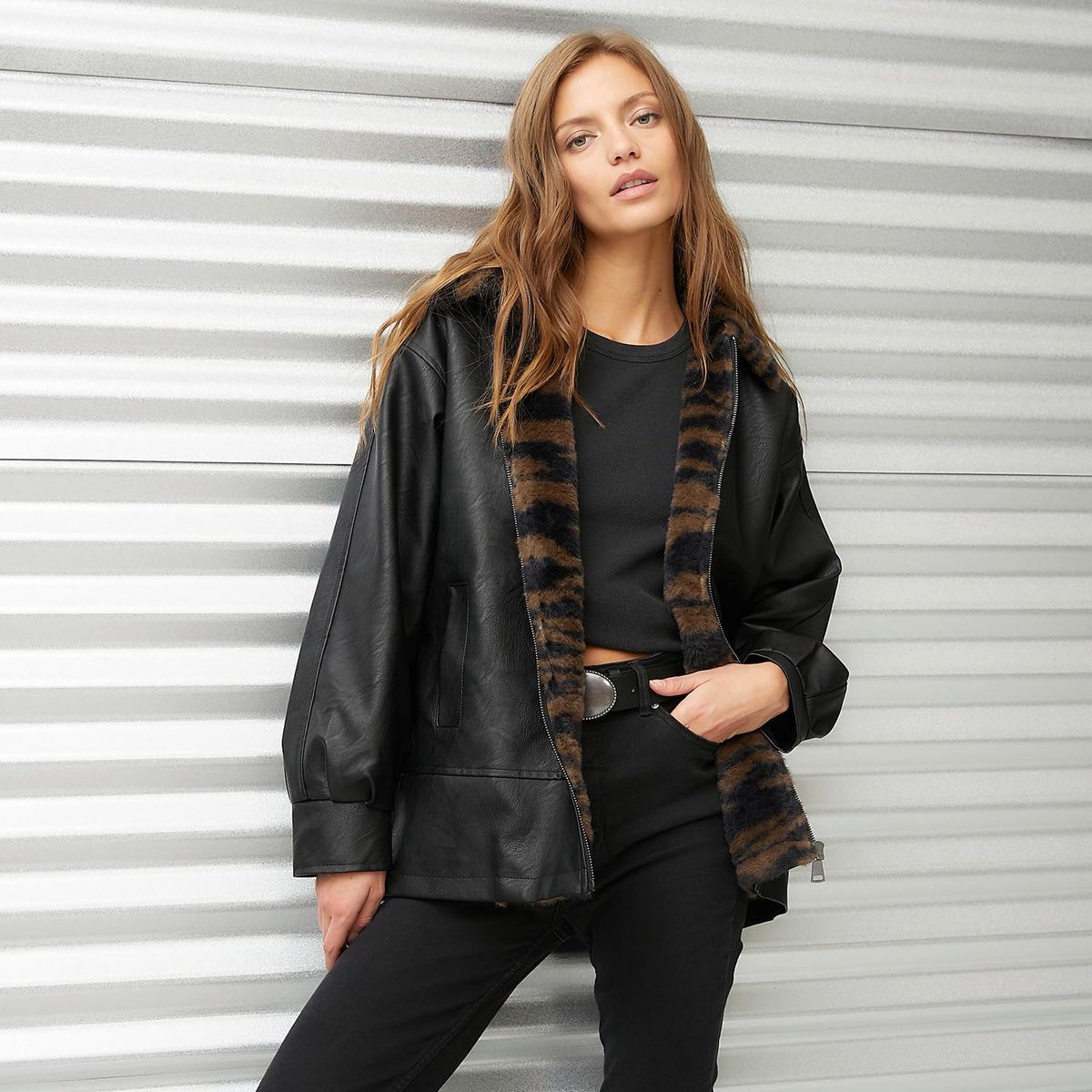 AMERICANINO - Chaquetón Peludo Mujer Americanino