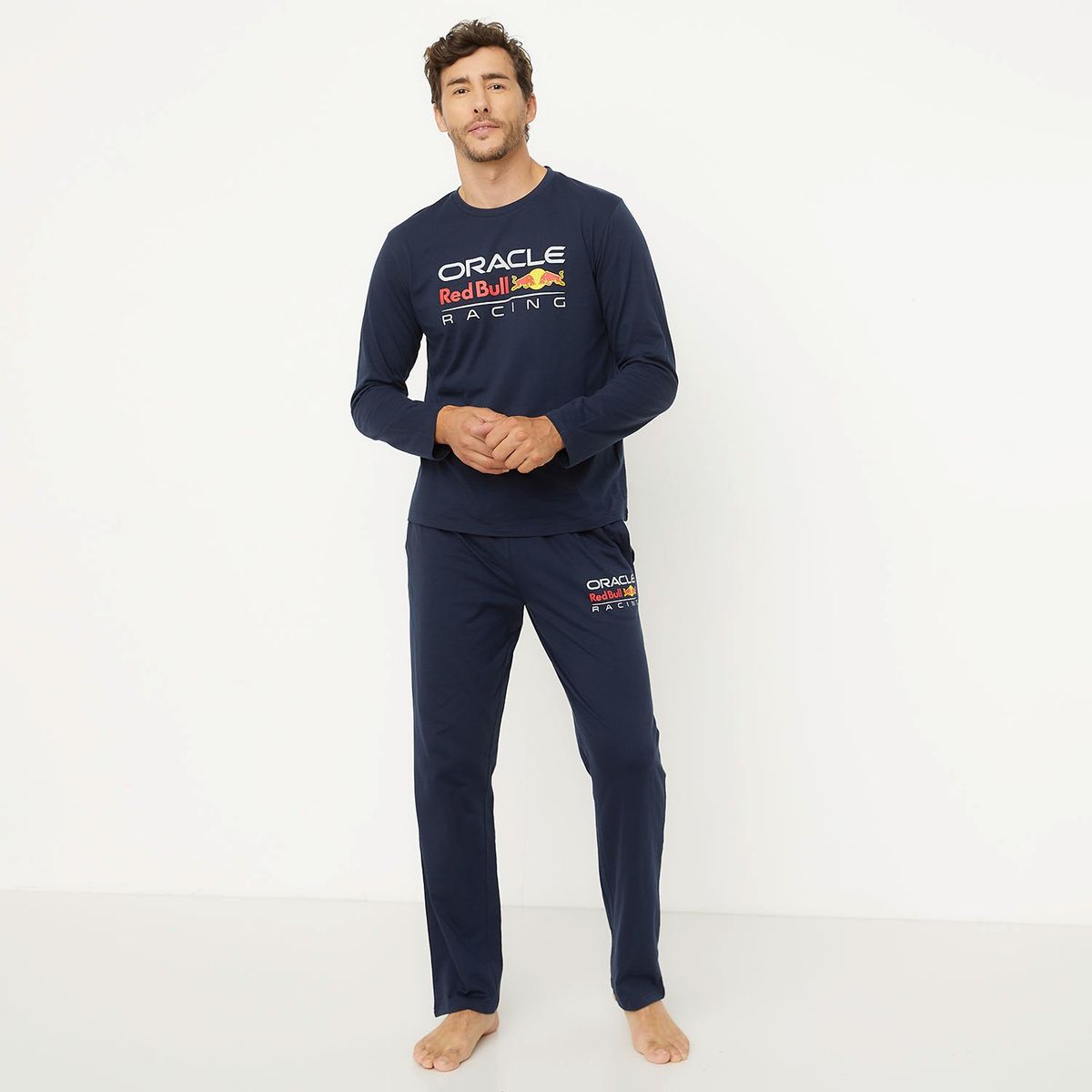 RED BULL - Pijama Largo Algodón Hombre Redbull