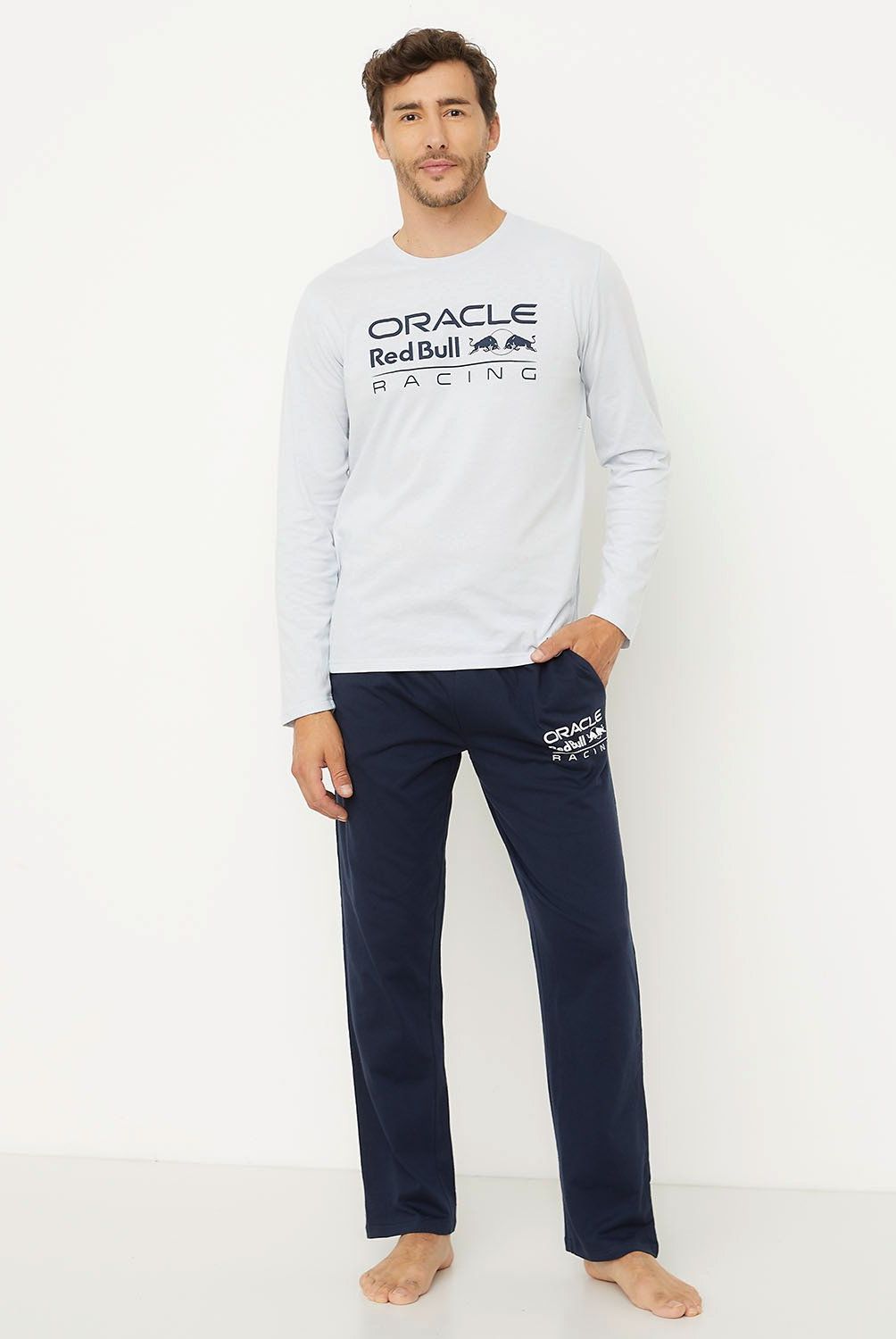 RED BULL - Pijama Largo Algodón Hombre Redbull