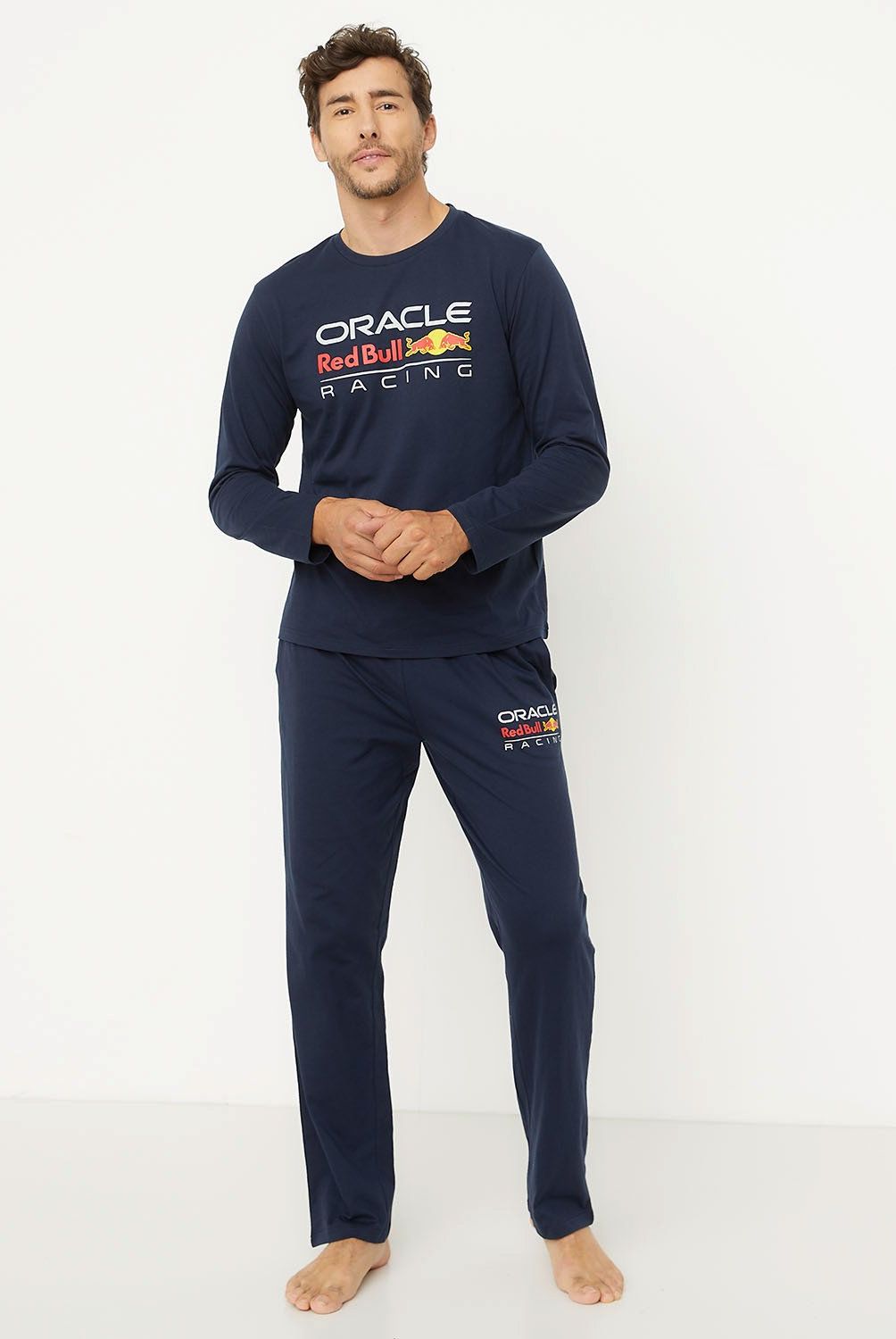 RED BULL - Pijama Largo Algodón Hombre Redbull
