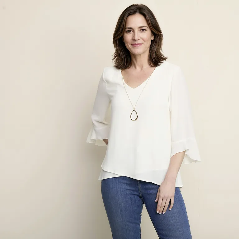 Blusa con Collar Mujer S. Cocci