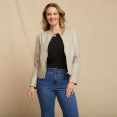 S COCCI - Chaqueta Eco Cuero S.Cocci Urbana Mujer Manga Larga