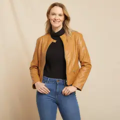 S COCCI - Chaqueta Eco Cuero S.Cocci Urbana Mujer Manga Larga