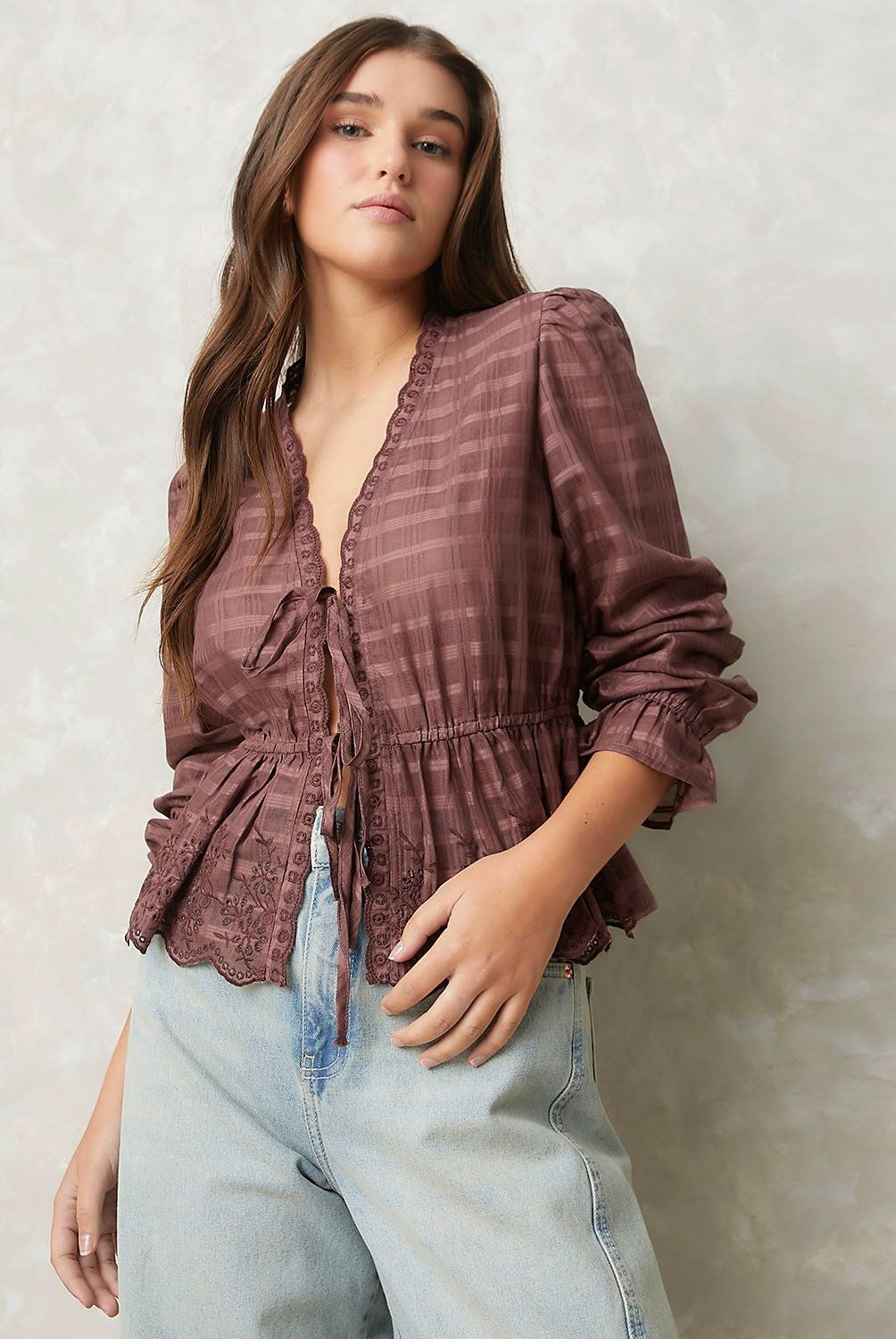 SYBILLA - Blusa Manga Larga Algodón Mujer Sybilla