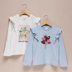 YAMP - Pack 2 Poleras Algodón Niña