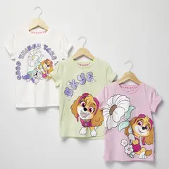 PAW PATROL - Pack 3 Poleras Algodón Niña