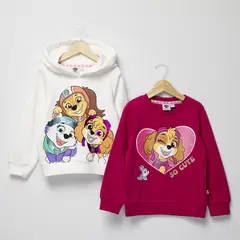 PAW PATROL - Pack 2 Polerónes Algodón Niña