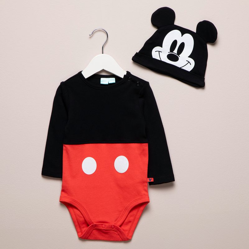 STD CHARACTERS - Conjunto Body Más Gorro Bebé Niño Mickey Std Characters