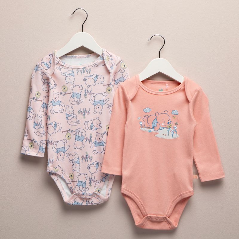 WINNIE THE POOH - Pack 2 Body Bebé Niña Algodón Winnie The Pooh