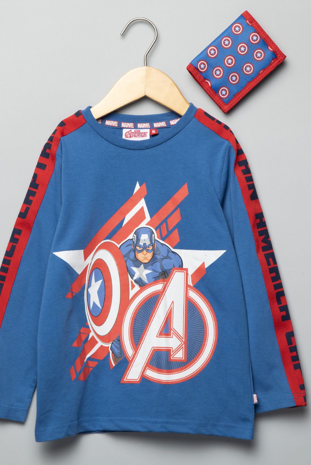 AVENGERS - Polera Algodón Niño + Billetera Avengers