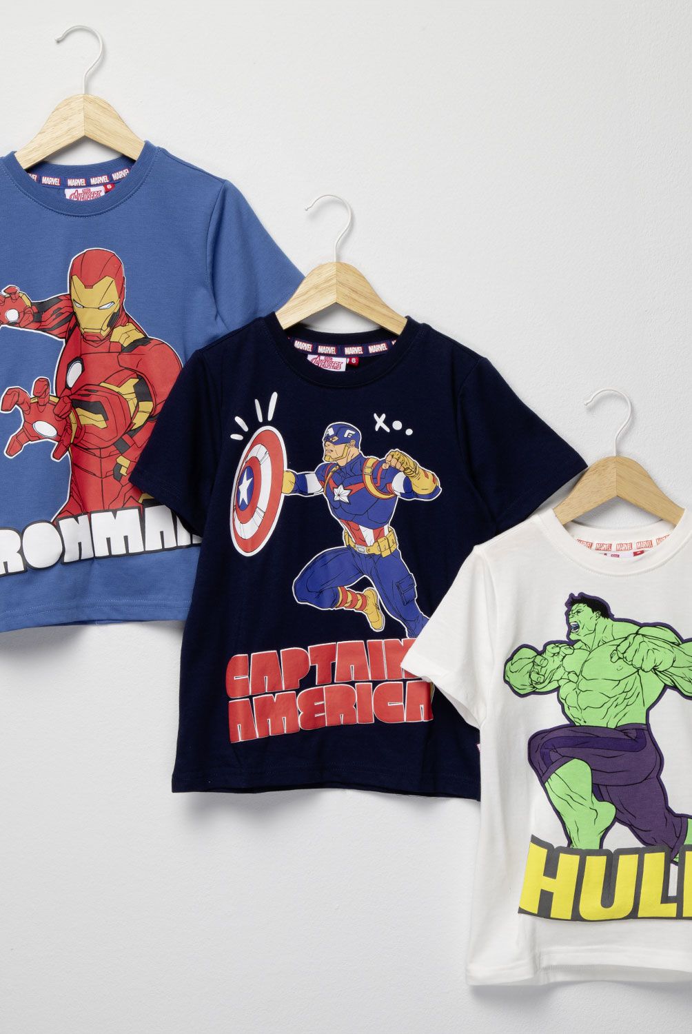AVENGERS - Pack 3 Poleras Algodón Niño Avengers