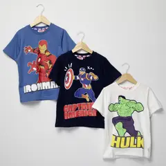 AVENGERS - Pack 3 Poleras Algodón Niño