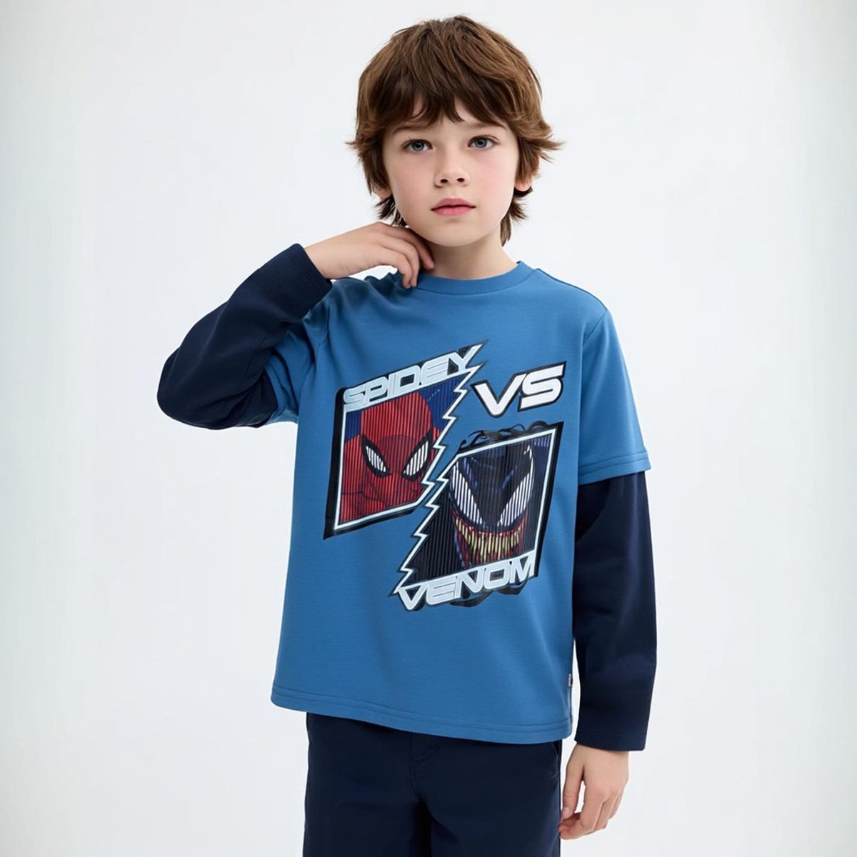 SPIDER MAN - Polera Algodón Niño Spider-Man