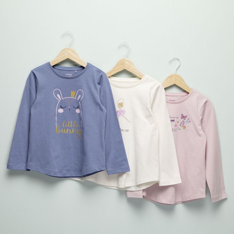 YAMP - Pack 3 Poleras Algodón Niña Yamp