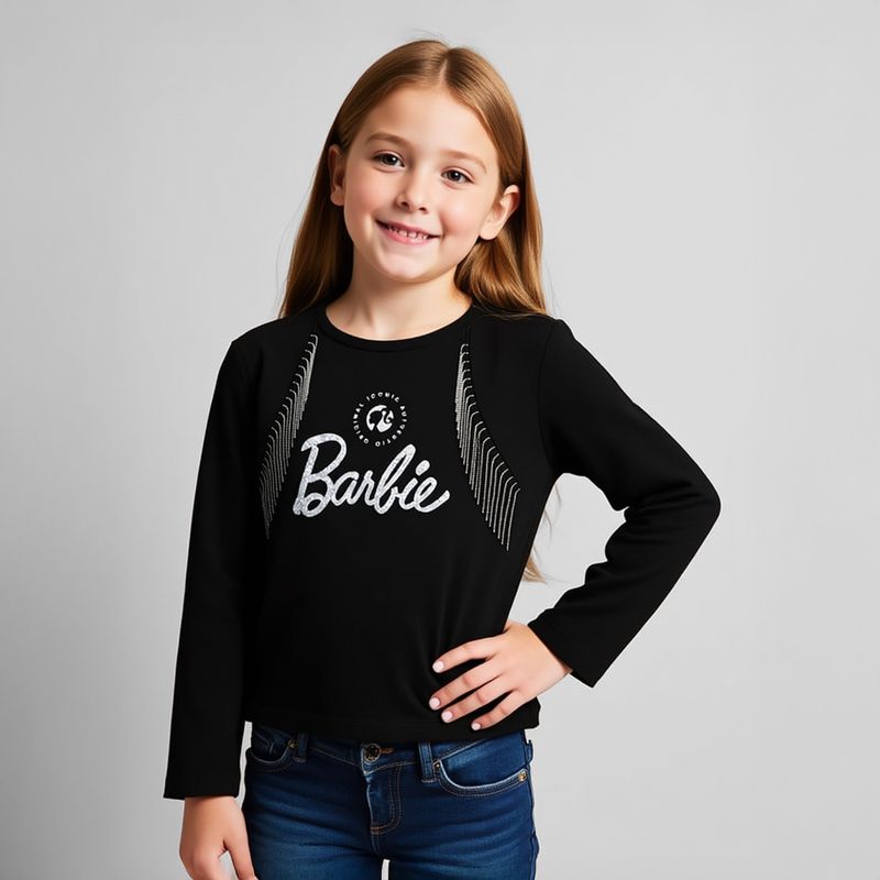 BARBIE - Polera Algodón Niña Barbie