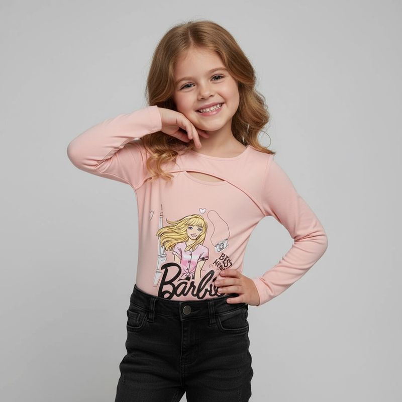 BARBIE - Polera Algodón Niña Barbie