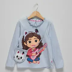 LA CASA DE GABBY - Polera Con Cartera Algodón Niña Gabbys Dollhouse