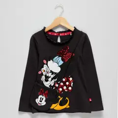 MINNIE - Polera Con Cartera Algodón Niña