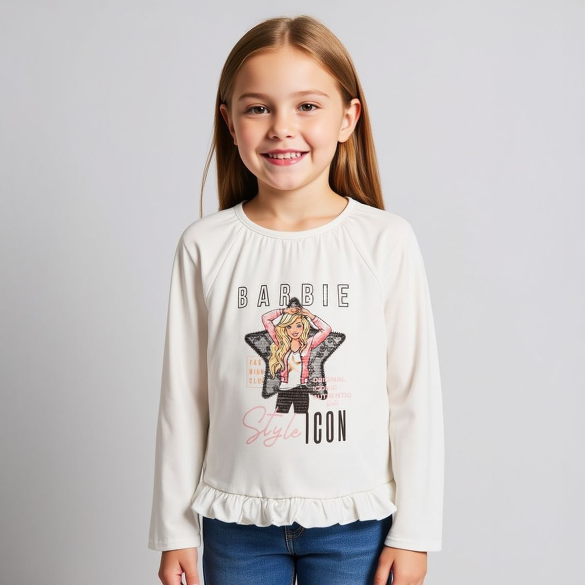 BARBIE - Polera Algodón Niña Barbie