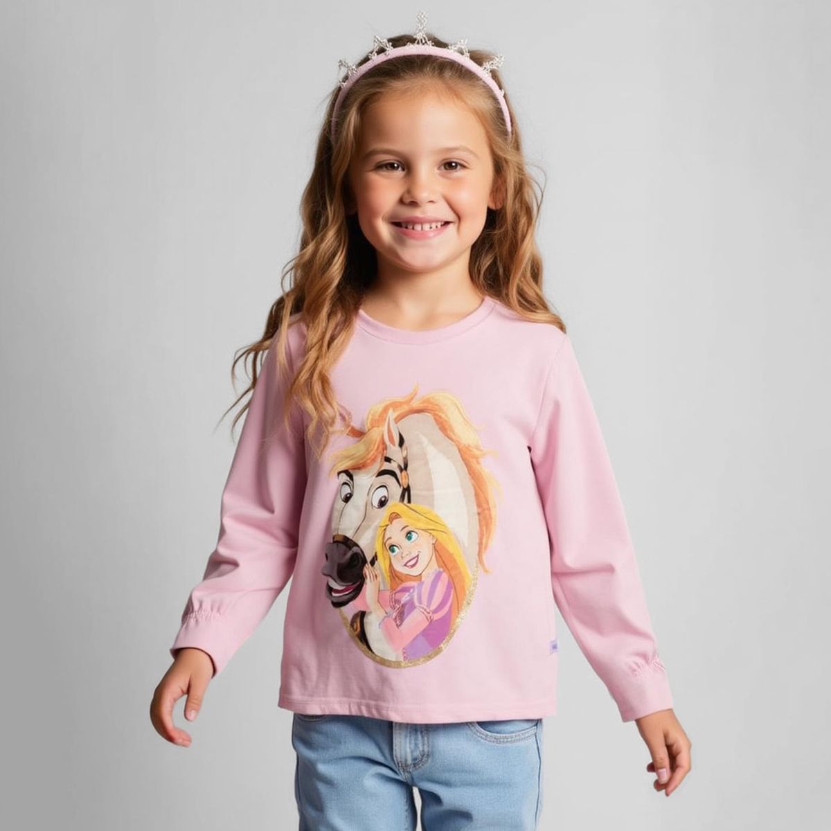 PRINCESAS - Polera Algodón Niña Princesas