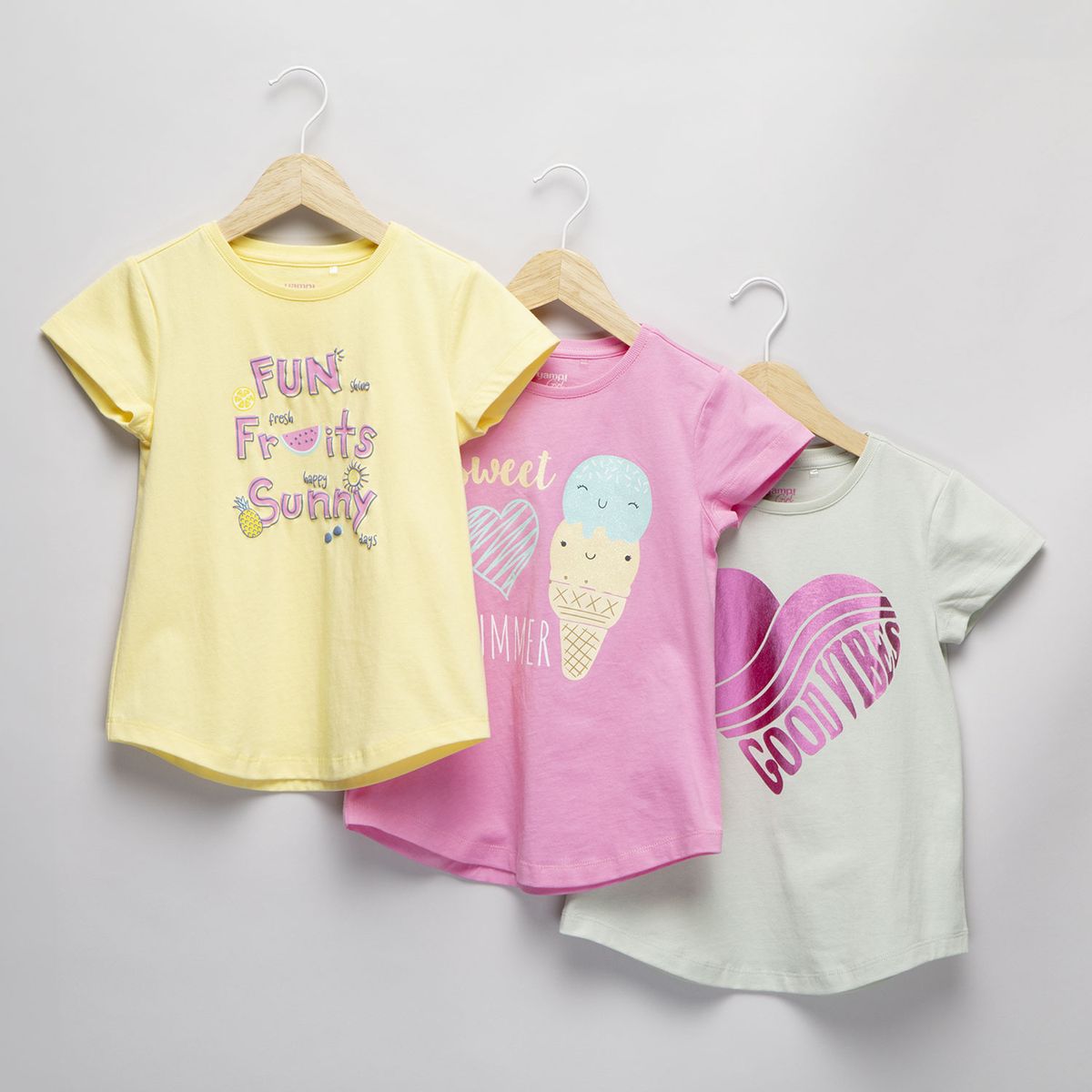 YAMP - Pack 3 Poleras Algodón Niña Yamp