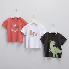 YAMP - Pack De 3 Poleras Manga Corta Bebé Niño Algodón