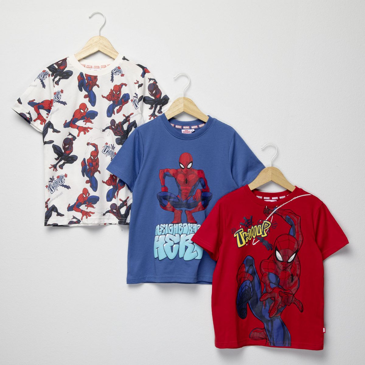 SPIDER MAN - Pack 3 Polera Algodón Niño Spider-Man