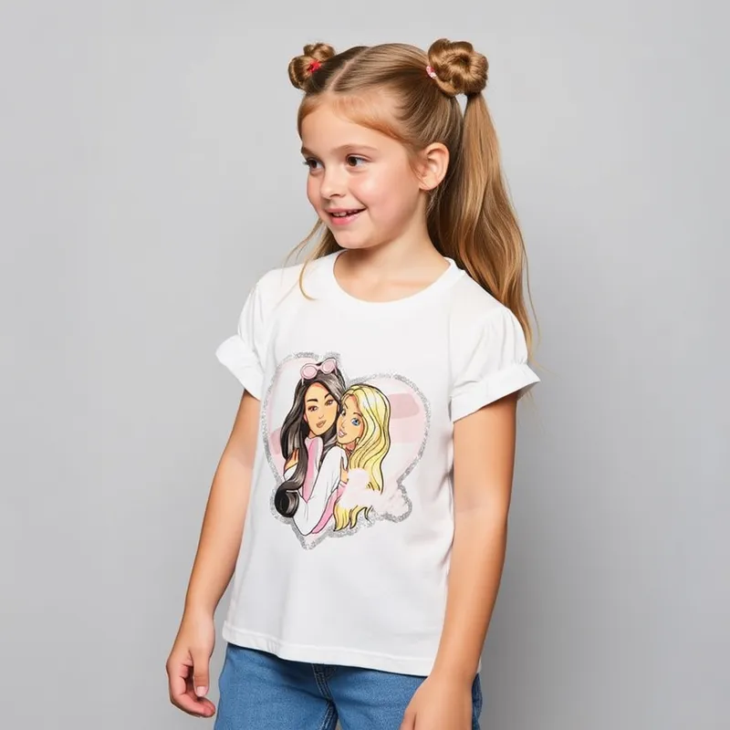 BARBIE - Polera Algodón Niña Barbie