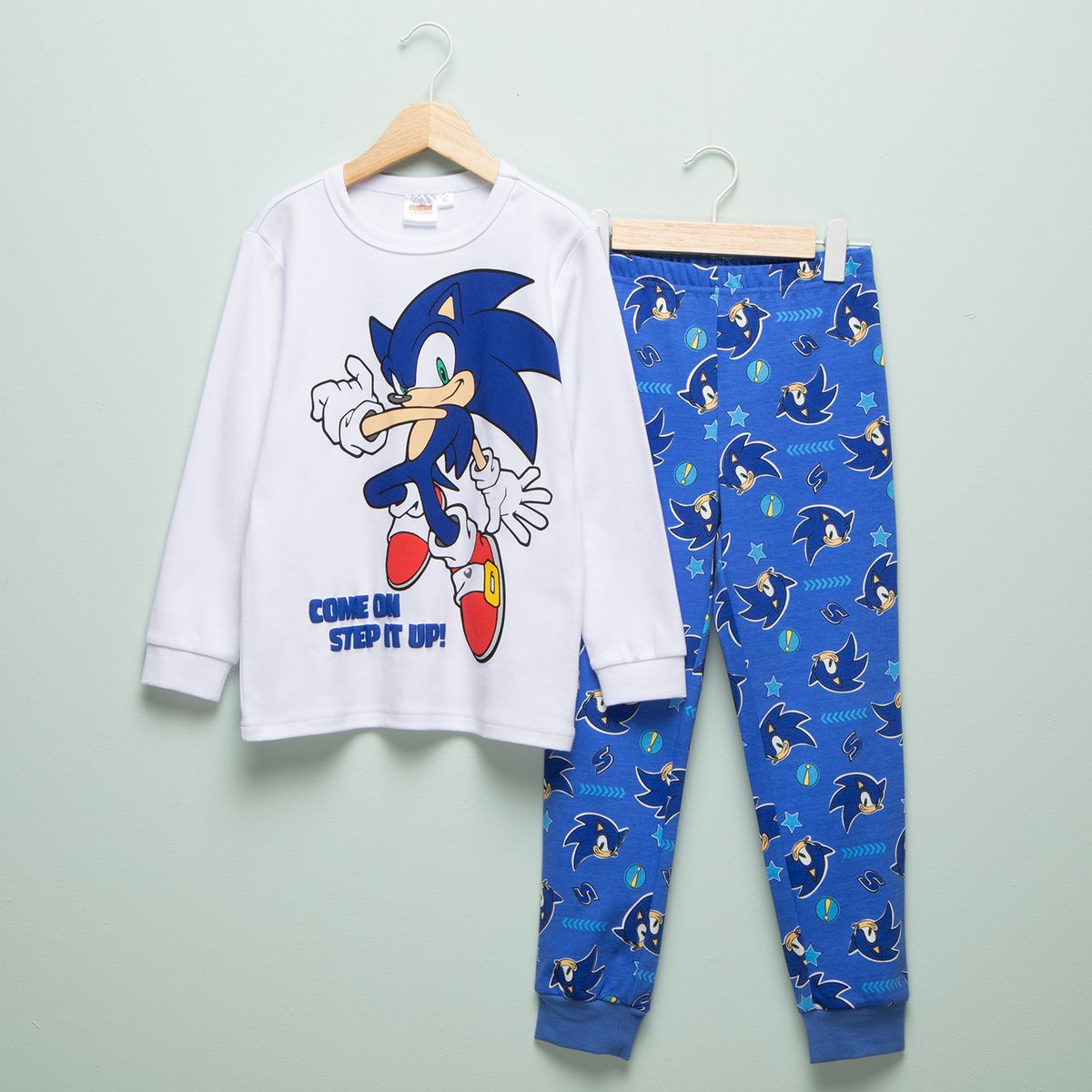 SONIC - Conjunto Pijama Niño Algodón Sonic