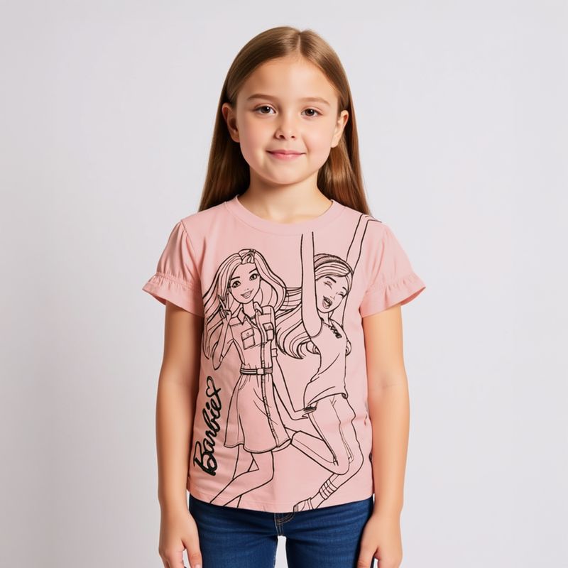 BARBIE - Polera Algodón Niña Barbie