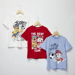 PAW PATROL - Pack 3 Poleras Niño Algodón Niño