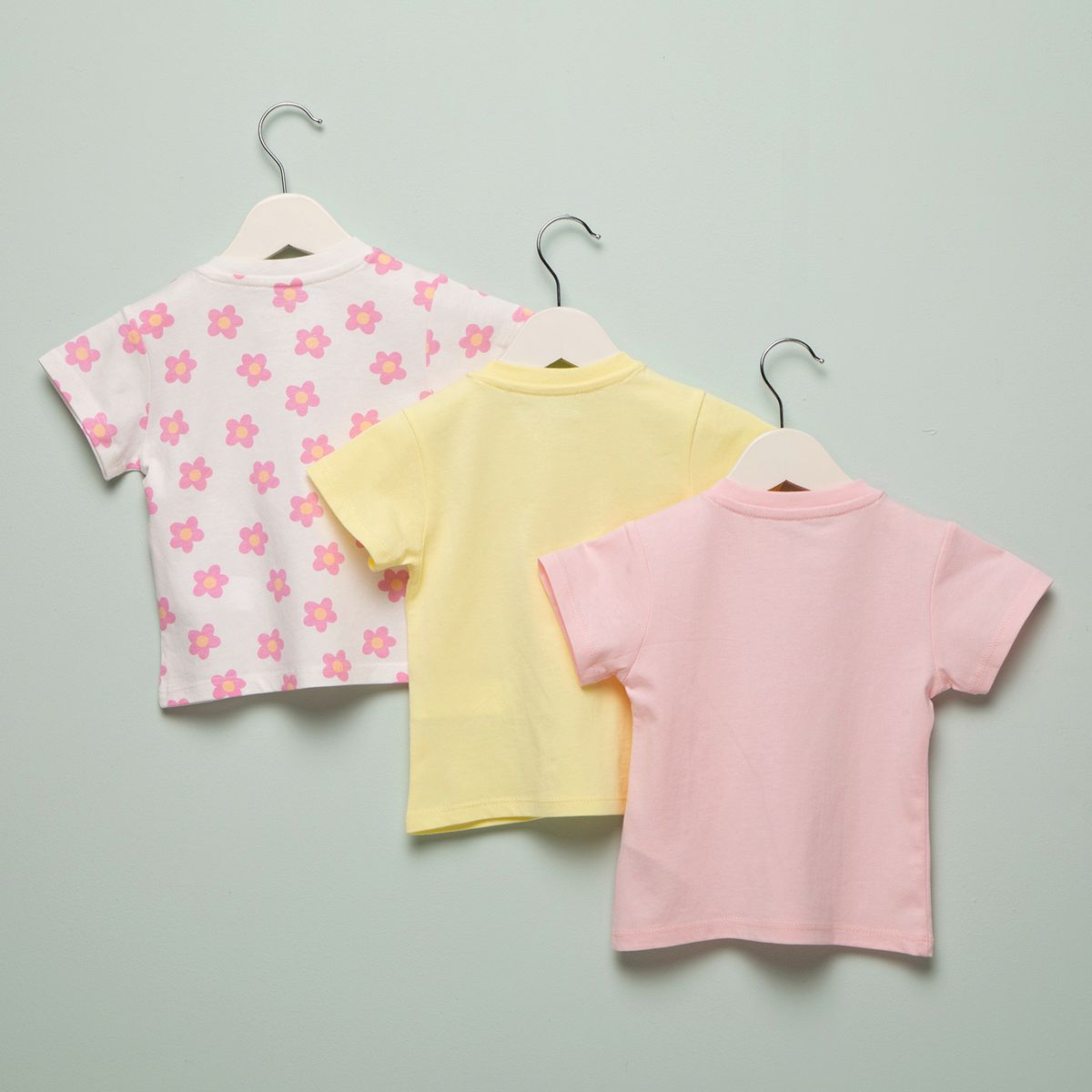 YAMP - Pack De 3 Poleras Manga Corta Bebé Niña Algodón Yamp