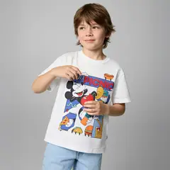 STD CHARACTERS - Polera Algodón Niño Mickey Mouse