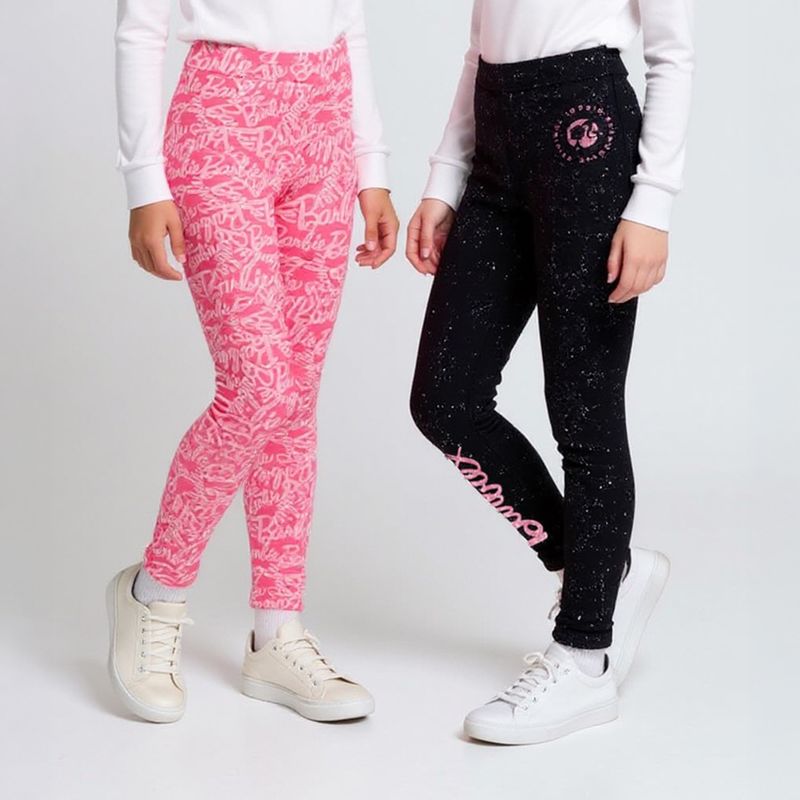 BARBIE - Pack de 2 Calzas Algodón Niña Barbie