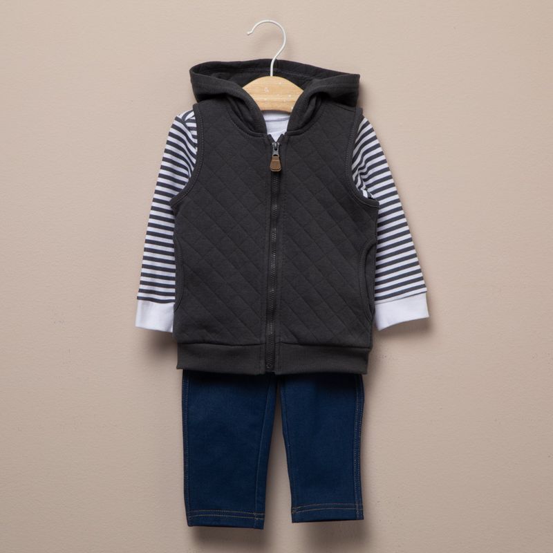 YAMP - Conjunto Body Más Polerón y Pantalon Bebé Niño Yamp